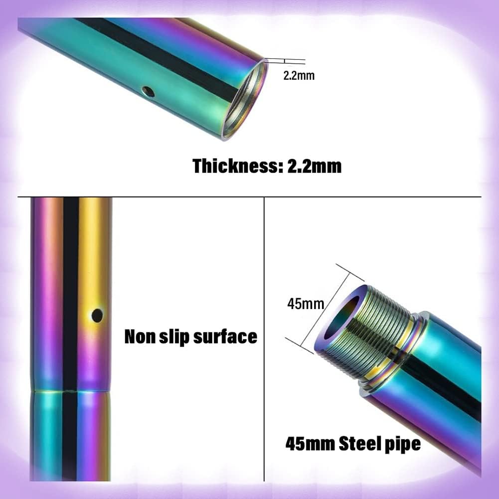 Kit Pole Dance Portable - Barre ajustable de 2.20m à 2.75m pour maison, club, fête et fitness – Image 4