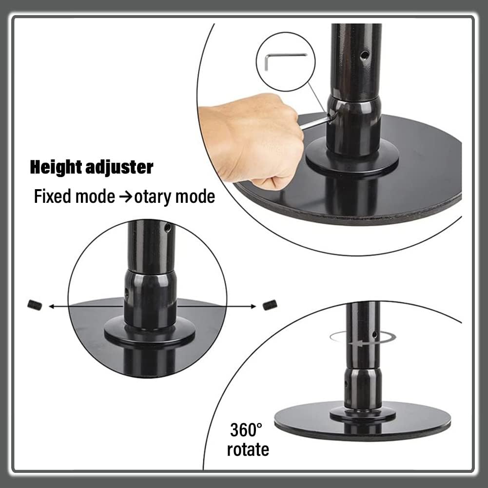 Kit Barre de Pôle Dance Noire, Poteau de Danse Rotatif pour Maison et Appartement - Hauteur Réglable jusqu'à 3,37m – Image 5