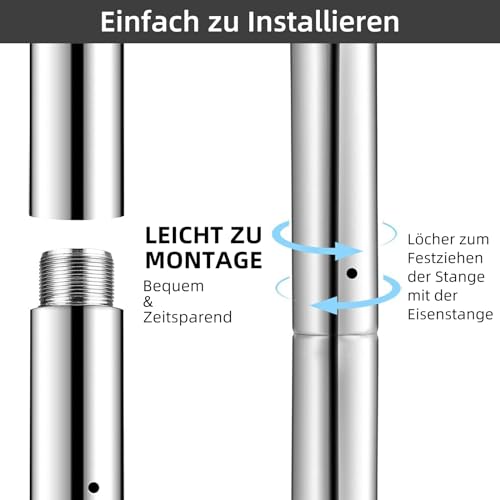 Barre de Pole Dance 250 mm Extension Professionnelle 45 mm Accessoire – Image 5