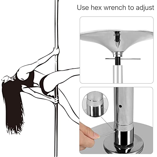 Roluck Pole Dance - Barre réglable 45 mm, professionnelle, portable, avec fonctions statique et spinning – Image 2