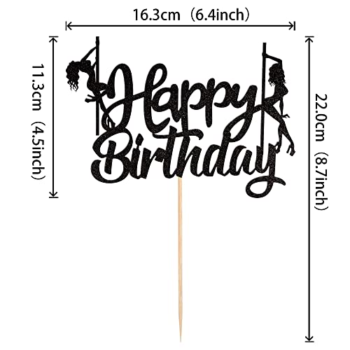 Décoration de gâteau paillettes pole dance - Anniversaire et enterrement de vie de jeune fille – Image 3