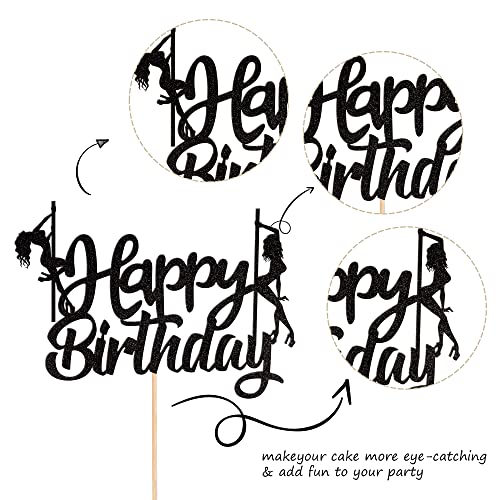 Décoration de gâteau paillettes pole dance - Anniversaire et enterrement de vie de jeune fille – Image 2