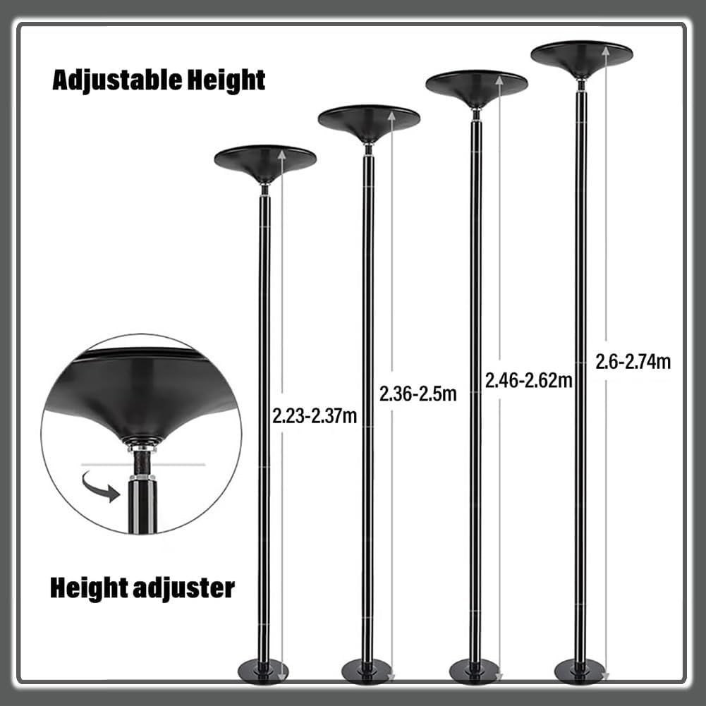 Kit de Pôle Dance Rotatif pour Plafond de 2,1 à 3,8 m, Extension pour Maison et Appartement – Image 2