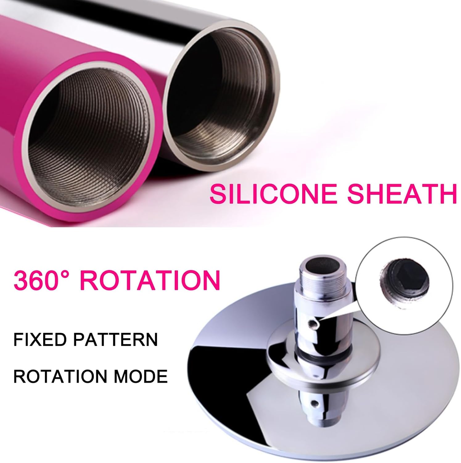 VOLDAX Barre de Pole Dance 4,5 cm en Silicone, Poteau Portable et Robuste, Rotation Statique pour Fitness et Maison. – Image 7