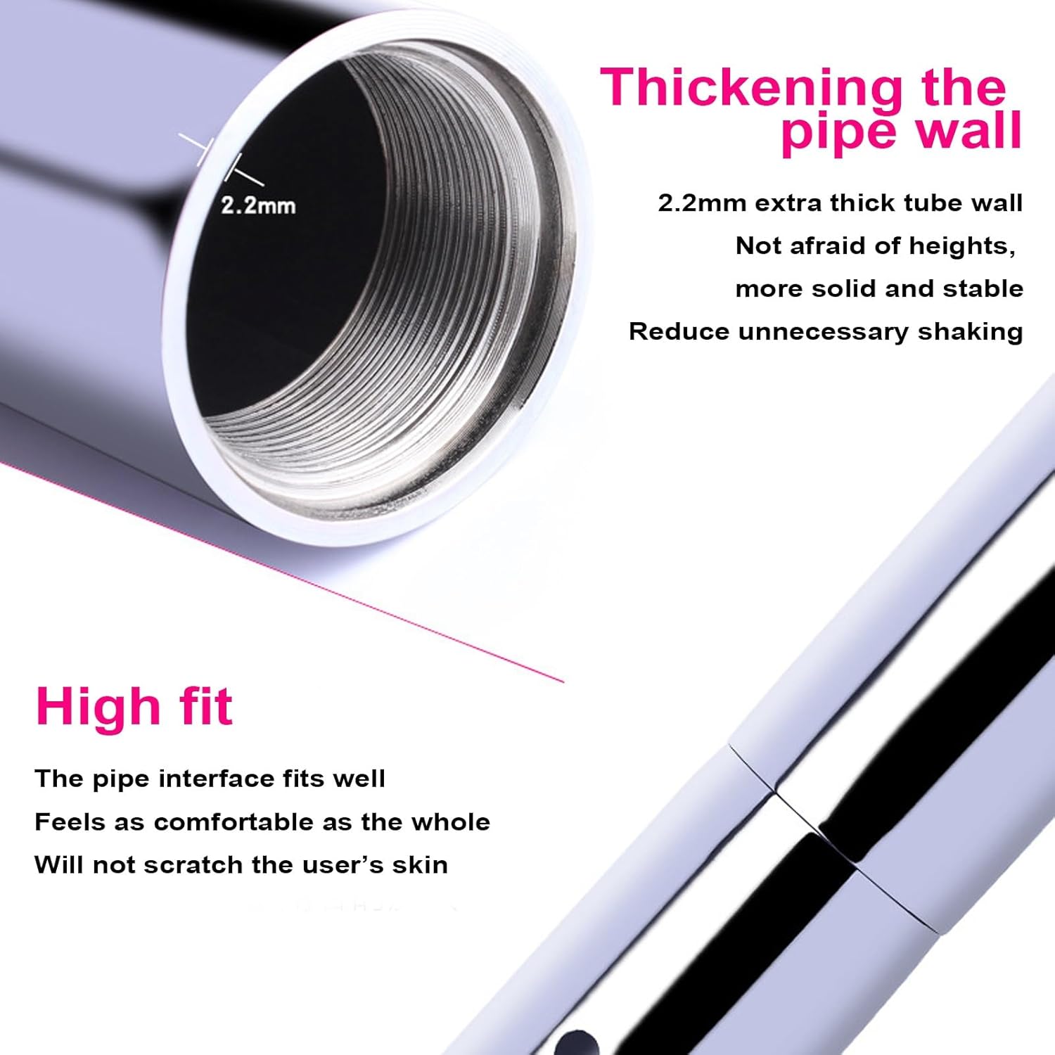 Barre Pole Dance Pro en Silicone, 2.74m, Amovible 45mm, 250kg Charge – Image 5