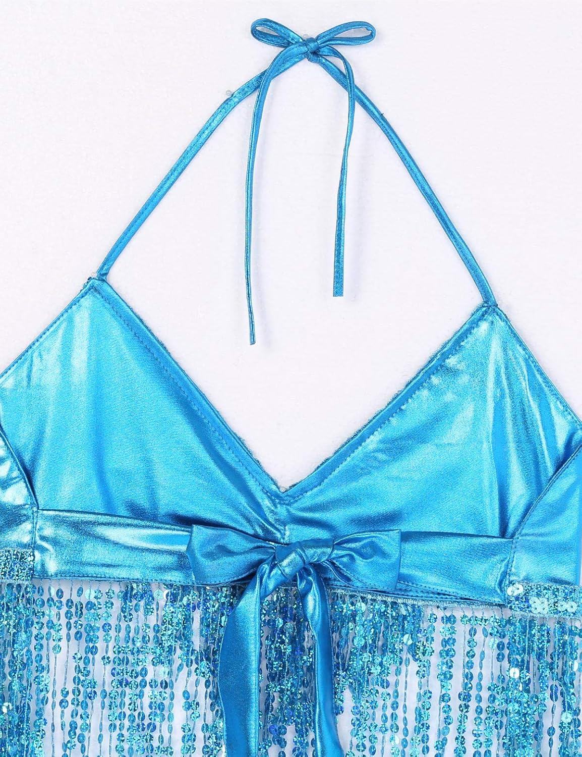 Ensemble Danse du Ventre Femme - Soutien-Gorge et Jupe à Franges Brillantes – Image 6
