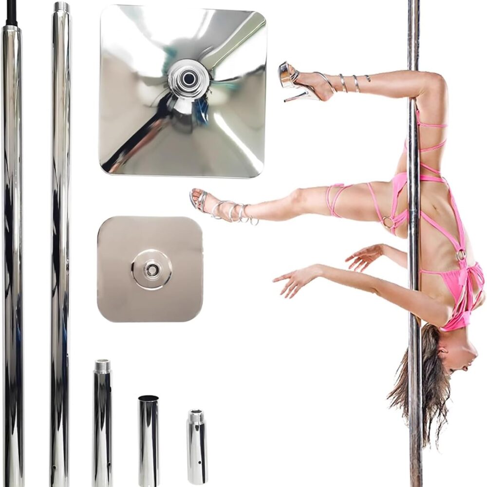 Barre de Pole Dance Carrée de Compétition Portable, 2,26m - Maison/Studio/Pub, Équipement Pro Fitness/Décapage