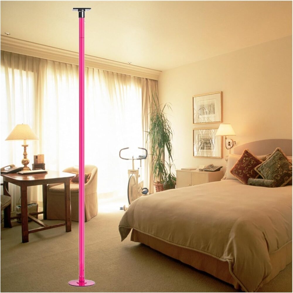 Barre de Pole Dance Fixe et Rotative pour Intérieurs (7 à 12,5 pieds)