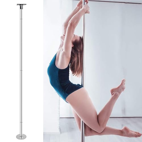 Barre de Pole Dance Libre - Poteau de 45mm, Hauteurs 2 à 4m, Supports Plafond Sécurisés