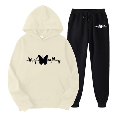 Ensemble Sport Femme Unisexe - Survêtement Stretch Grandes Tailles avec Imprimé Battement Cœur