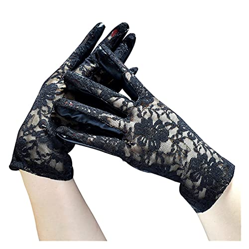 Gants Dentelle Noirs Punk pour Mariage et Danse - SHANGMAOYO
