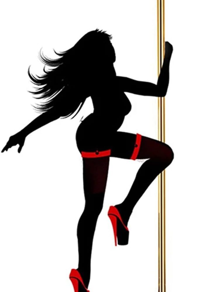 Kit Barre de Pole Dance Dorée pour Femme, Portable et Extensible jusqu'à 3,5m pour Maison/Club