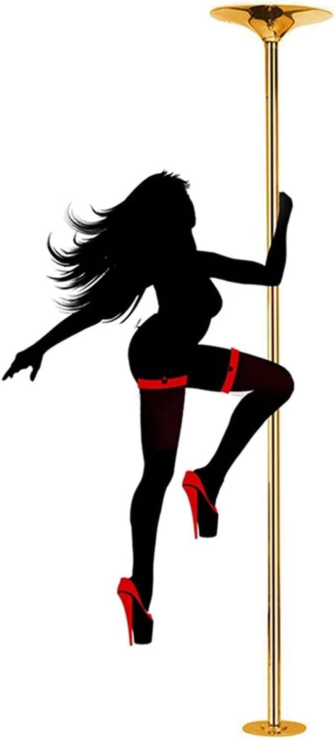 Kit Barre de Pole Dance Dorée pour Femme, Portable et Extensible jusqu'à 3,5m pour Maison/Club