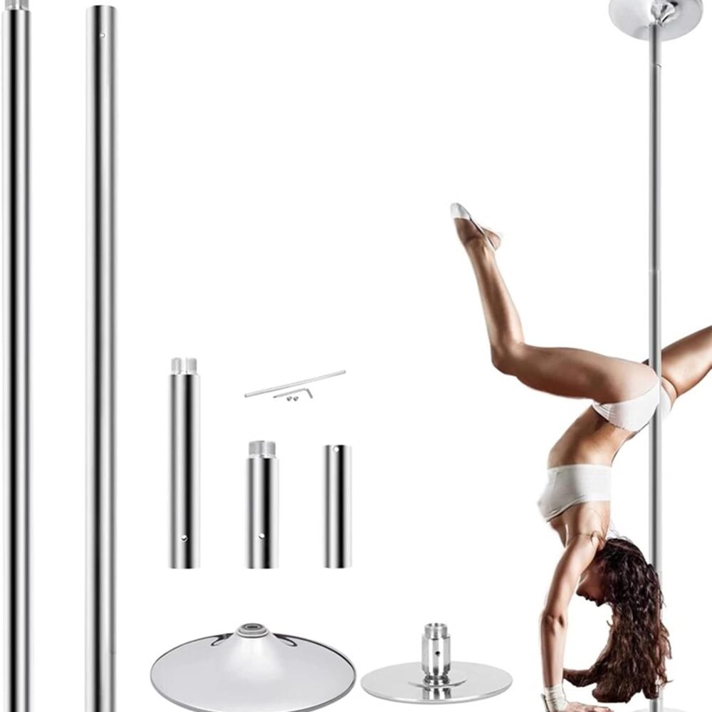 Kit Barre de Pole Dance Pro pour Maison (2.7m, 3m, 3.3m, 3.6m) – Amovible et Portable, Rotatif et Statique