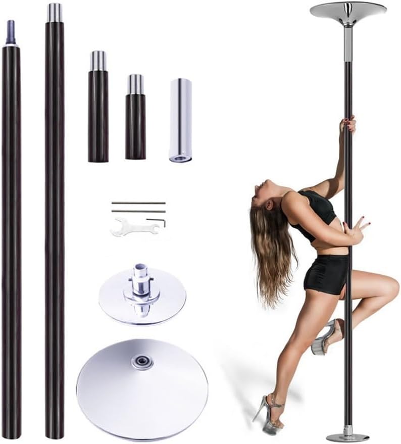 Kit Barre de Pole Dance Réglable en Silicone pour Maison, Clubs et Gym (2.2m - 2.75m)