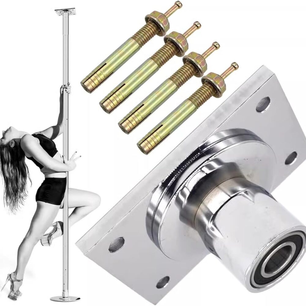 Kit Pole Dance, Barre Fixe Rotative/Statique, Hauteur 2,1m à 3,8m