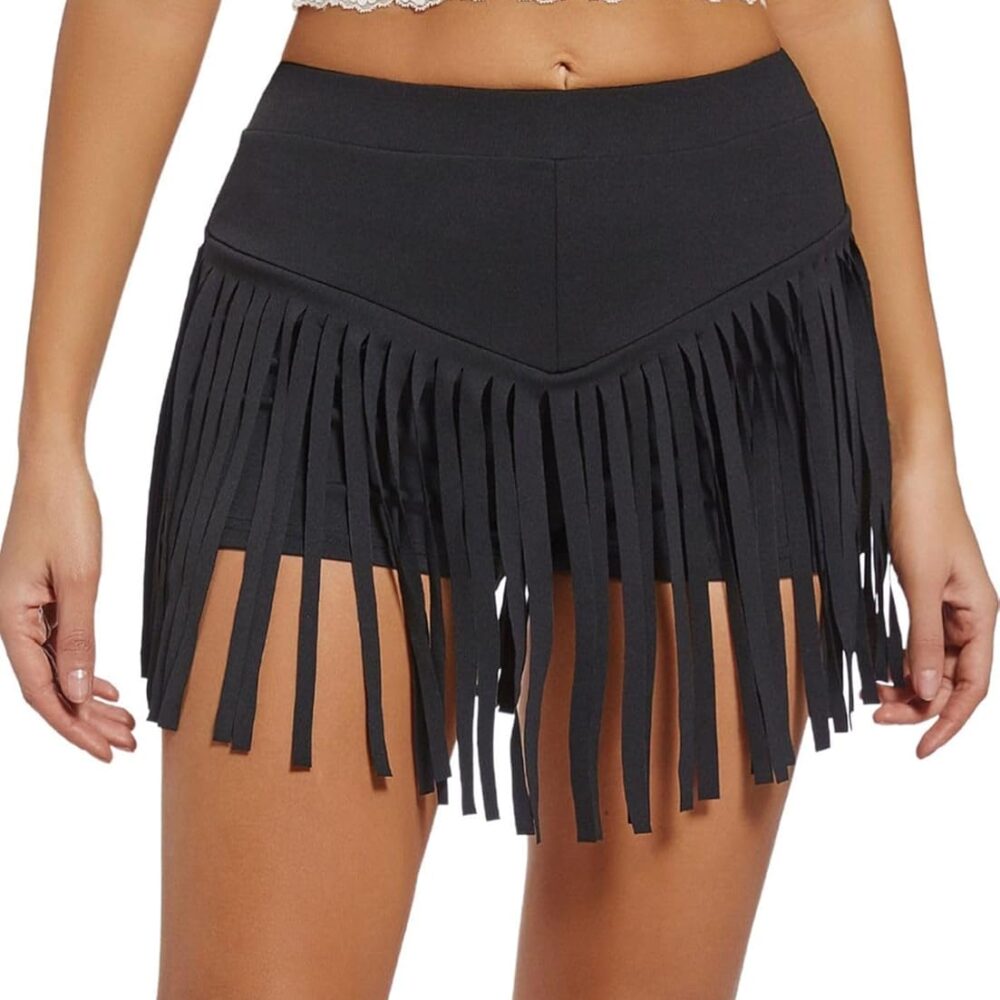 Mini Short Franges Femme - Tenue Sexy Concert Festival été