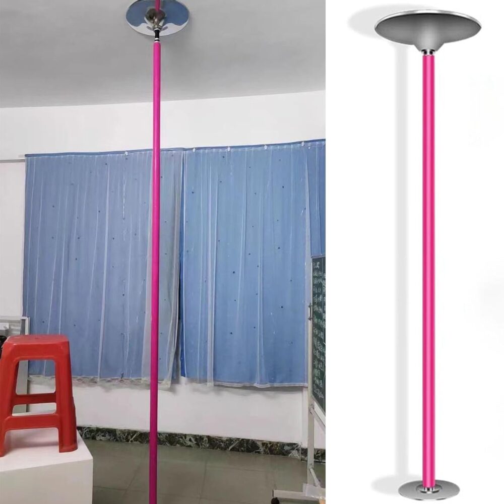 Pole Dance sur Pied en Silicone, Rotatif/Statique, 2,3-3 m, Kit Portable pour Fitness/Exercice