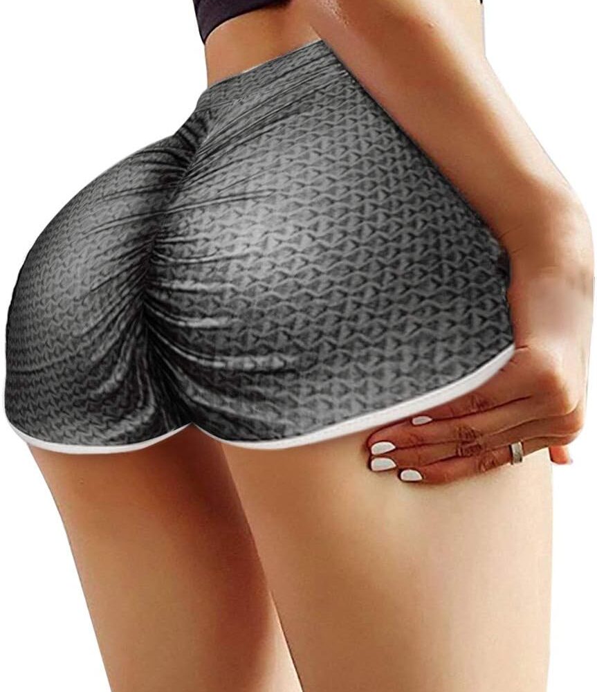 Short Sport Femme Taille Haute pour Pole Dance, Yoga et Running