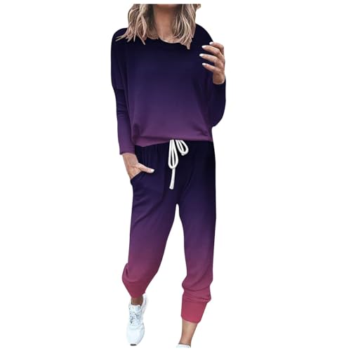 Survêtement de Loisirs Femme - Pyjama Capuche et Pantalon Zip Respirable pour Yoga/Jogging