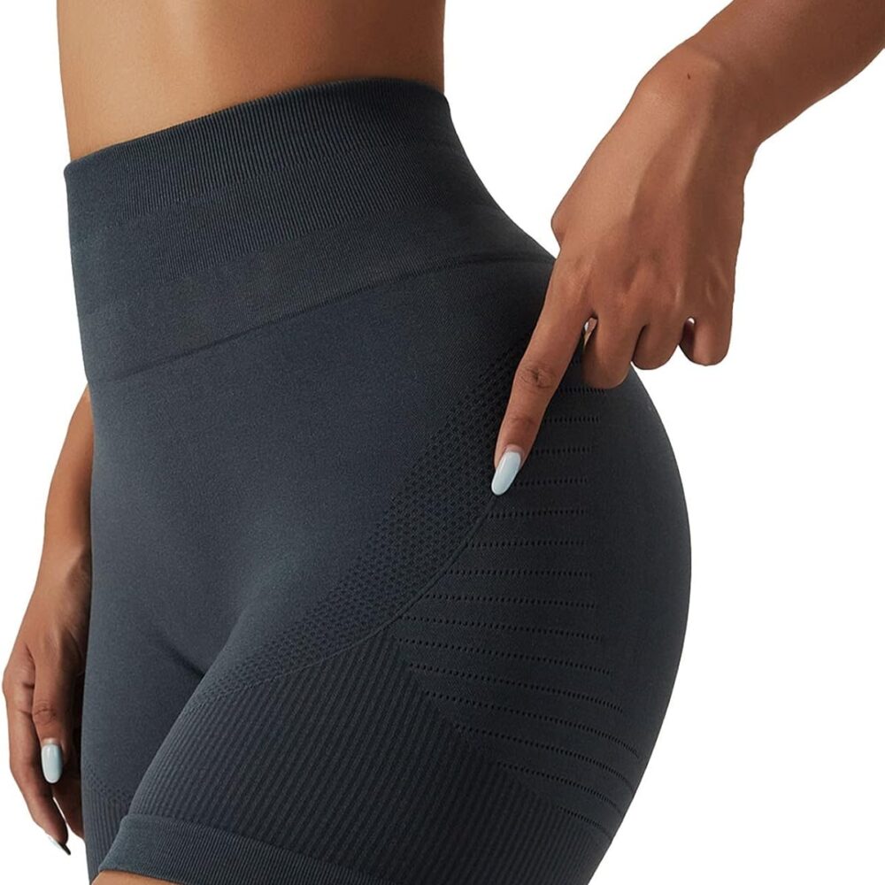 Short Cycliste Femme Taille Haute Scrunch Butt - Opaque et Sans Couture pour Fitness, Running, et Pole Dance