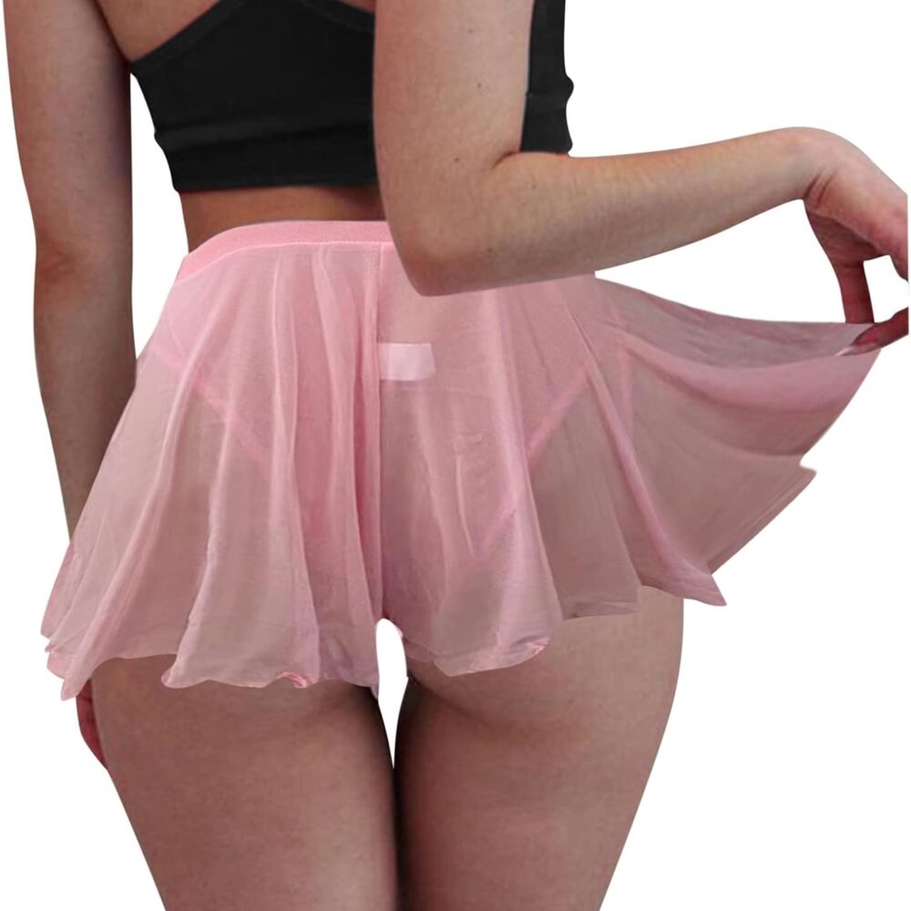 Short Pole Dance Femme Taille Haute à Volants - Jupe Short Fitness Yoga Uni